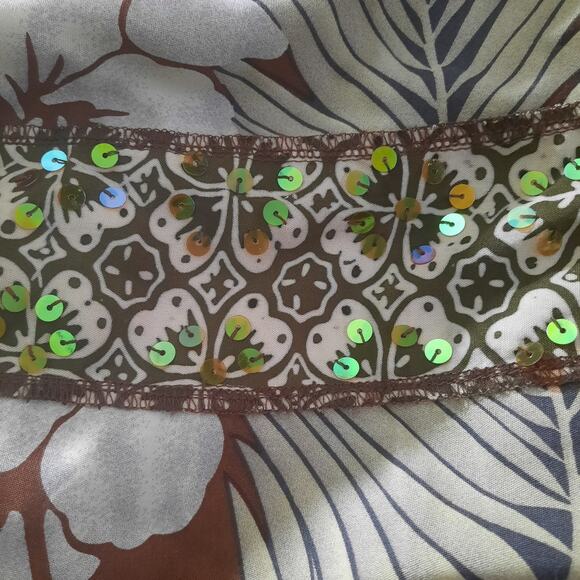 Soft Surroundings Womens Tropical Floral Leaf Pattern Pull-On Maxi Skirt Size SP - Picture 3 of 8